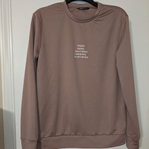 Slogan Graphic Drop
Shoulder Sweatshirt